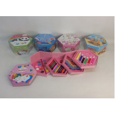 CAJA HEXAGONAL 46PZAS 20X17CM BL9212