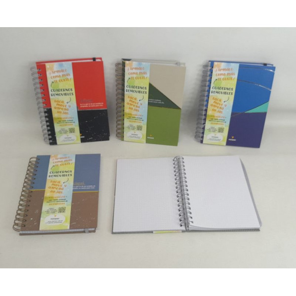 CUADERNO INTELIGENTE TAPA DURA A5 PUNTO GUIA 90HJS 17X22CM 191MG