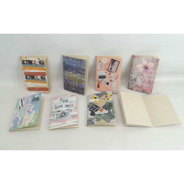 LIBRETA DISEÑOS 40HJS RAYADAS 11X17CM 8100R