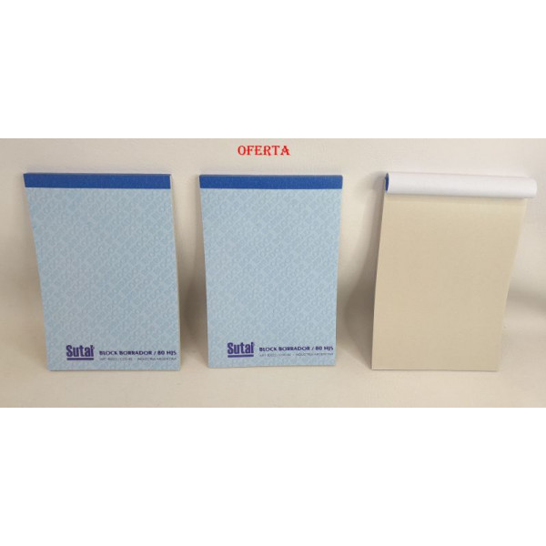 BLOCK BORRADOR ESQUELA 80HJS 10X20CM 80022