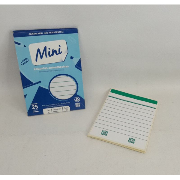 ETIQUETAS AUTOADHESIVAS BIBLIORATO VERDE MINI 139X55MM 25HJS 150