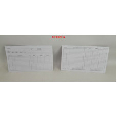 FICHA CUENTA CORRIENTE Nro 3 X100 UNIDADES 20X12CM 603