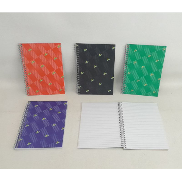 LIBRETA ESPIRAL 14X21CM 5O HJS RAYADAS 5050