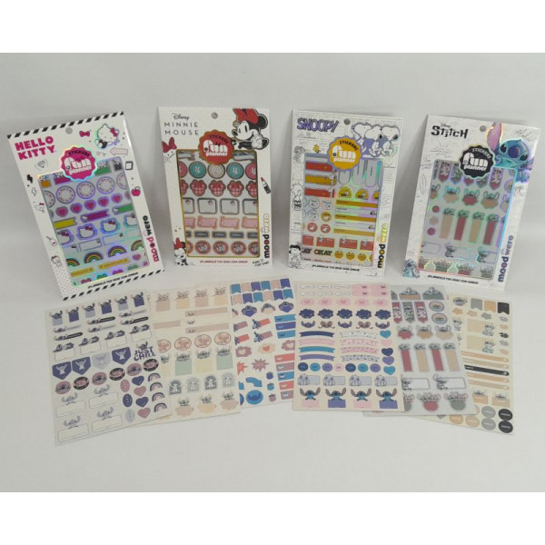 STICKERS PLANIFICA TUS DIAS X6 PLANCHAS PERSONAJES W64183
