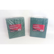 CUADERNO 19X23cm T/D VERDE 50hjs RAYADO 90grs ASAMBLEA