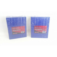 CUADERNO 19X23cm T/D AZUL 100hjs RAYADO 90grs ASAMBLEA
