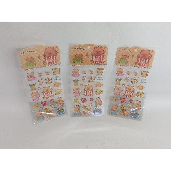STICKERS TRANSPARENTES CAPYBARA 28656