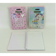 CUADERNO DISEÑOS VARIOS + CALCULADORA 13X18cm BL9303