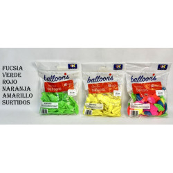 GLOBO 10¨ FLUO X50 POP BALLON