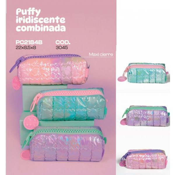 CANOPLA PUFFY IRIDISCENTE COMBINADA 22X9X8cm 3045 REX