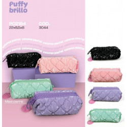 CANOPLA PUFFY BRILLO MAXI CIERRE 22X9X8cm 3044 REX