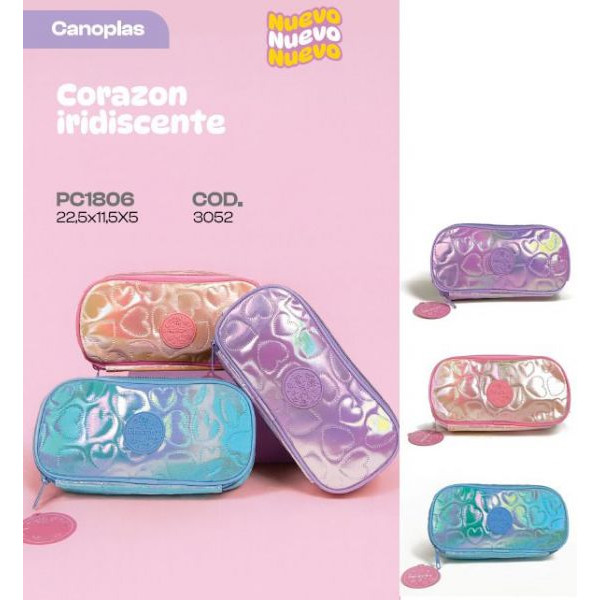 CANOPLA CORAZON IRIDISCENTE 23X12X5cm 3052 REX