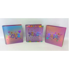 CARPETA N3 3X40 LOVE PEACE AND SHINE HOLOSTAMP REXON