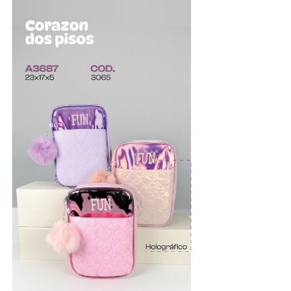 CANOPLA CORAZON DOS PISOS 23X17X5cm 3065 REX