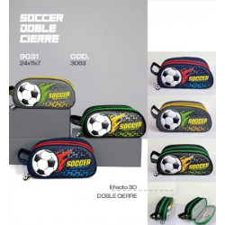 CANOPLA SOCCER DOBLE CIERRE 24X11X7cm 3063  REX