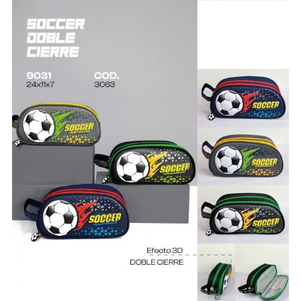 CANOPLA SOCCER DOBLE CIERRE 24X11X7cm 3063  REX
