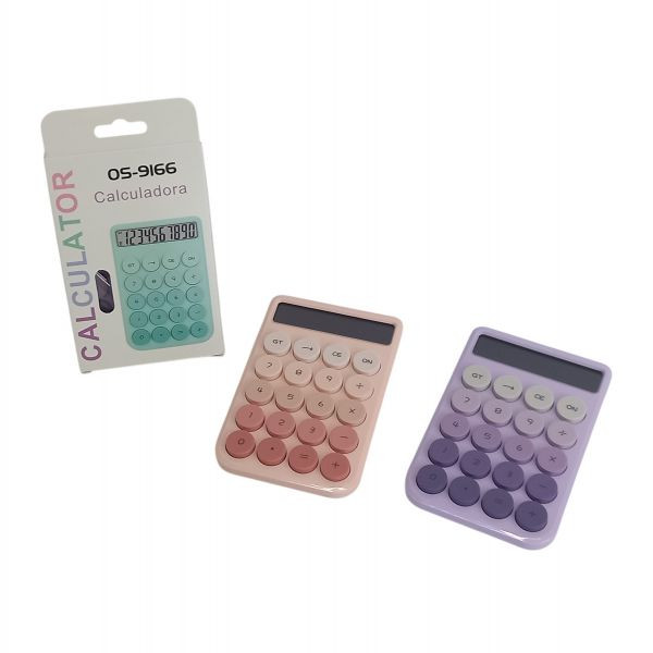 CALCULADORA 10 DIGITOS COLOR PASTEL 13X9cm  NS410303