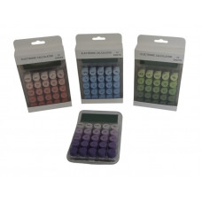 CALCULADORA 12 DIGITOS TRANSPARENTE/COLOR 11X16cm  NS410312