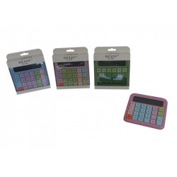 CALCULADORA 12 DIGITOS COLOR PASTEL 14X14cm  NS410304