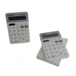CALCULADORA 12 DIGITOS COLOR BLANCO 18X12cm  NS410307