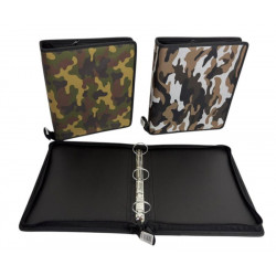 CARPETA ESCOLAR 3X40 CAMUFLADA C/CIERRE  0316