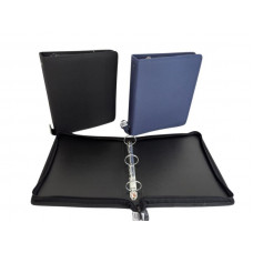 CARPETA ESCOLAR 3X40 CORDURA NEGRO/AZUL C/CIERRE  0213