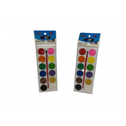 ACUARELA BLISTER X12 COLORES + PINCEL