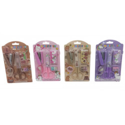 SET ESCOLAR X5pzas DISEÑOS VARIOS 12cm  14292