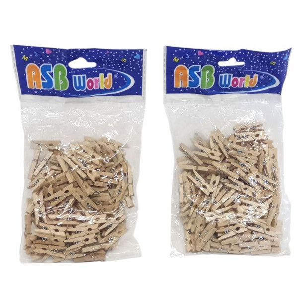 BROCHE MADERA NATURAL 2,5cm X100